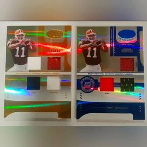 KELLEN WINSLOW JR CLEVELAND BROWNS LEAF CERTIFIED MATERIALS - SUPER RARE-2 CARDS